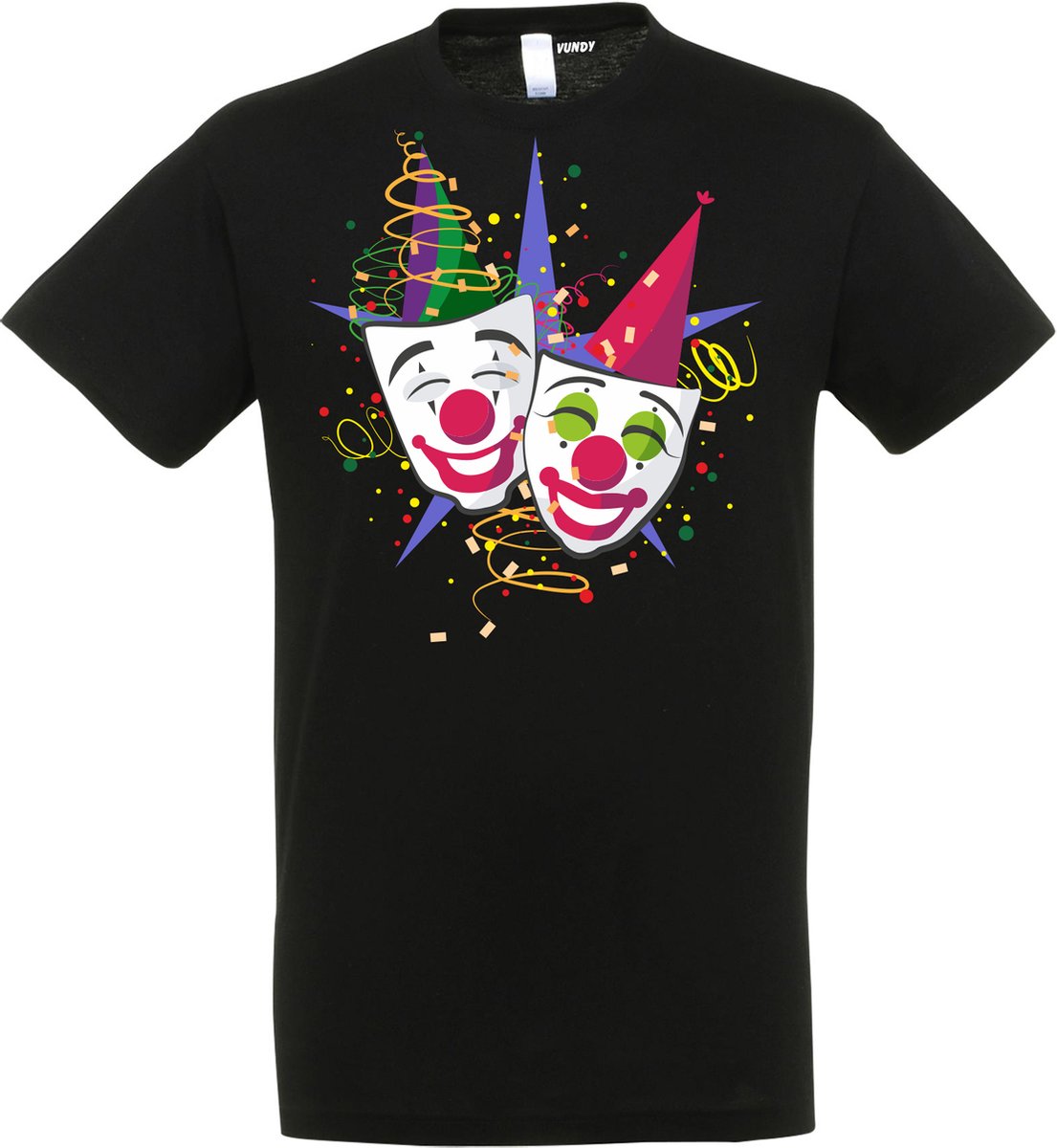 T-shirt Carnaval Masker | Carnaval | Carnavalskleding Dames Heren | Zwart | maat 5XL